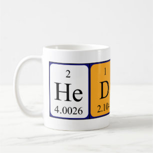 Heddy nom de table périodique mug