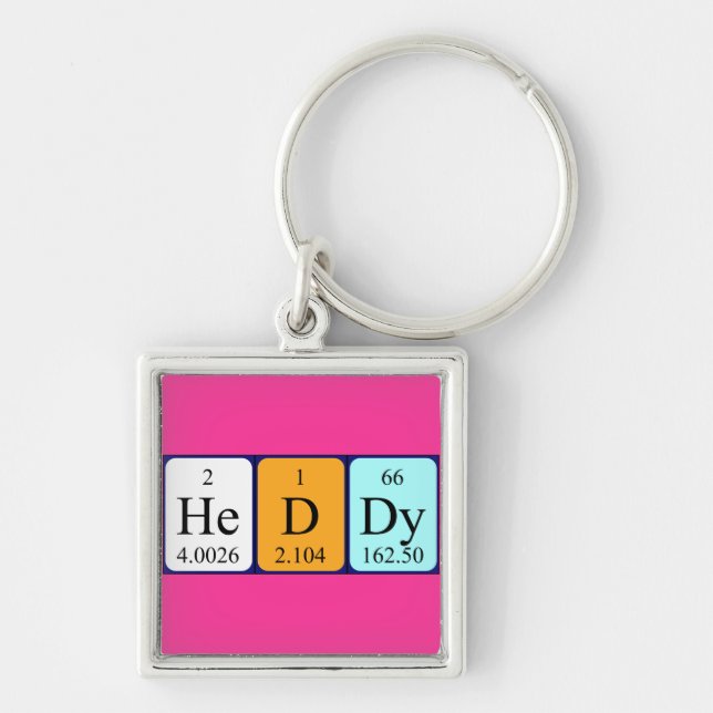 Heddy periodic table name keyring (Front)