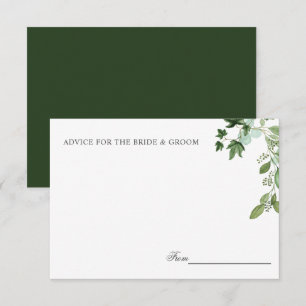 Hedera   Ivy Leaves Green Wedding Advice or recipe Invitation