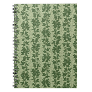 Hedera Ivy Vines - botanical green D_L pattern. Notebook