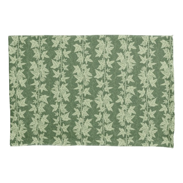 Hedera Ivy Vines - botanical green L_D pattern. Pillowcase (Front)