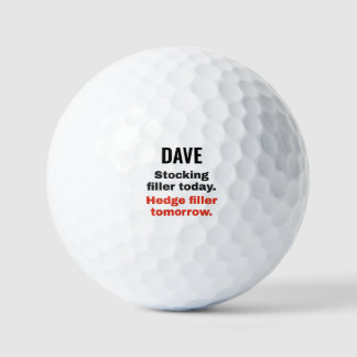 Hedge Filler Tomorrow: Personalized Golf Balls