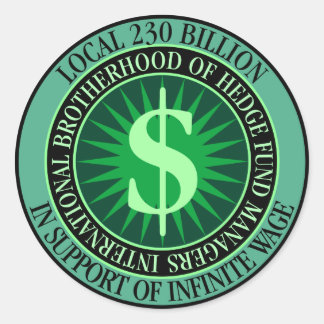 Hedge Fund Managers Union Classic Round Sticker
