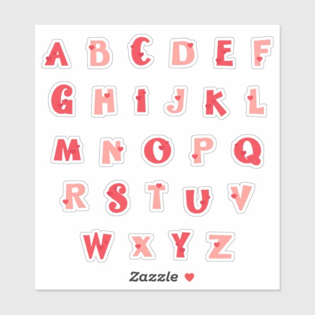 Hedge Hugs Lowercase Alphabet Stickers | Cute Hedg (Sheet)