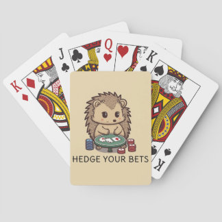 Hedge Your Bets Hedgehog Playing Cards