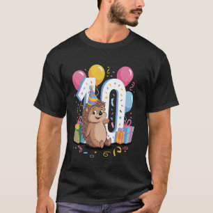 Hedgehog 10th birthday boy girl 10 years old tenth T-Shirt