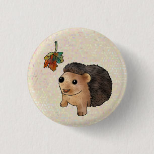 hedgehog 1 inch round button