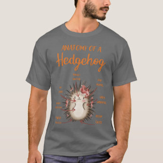 Hedgehog Anatomy Animal Lovers girl T-Shirt