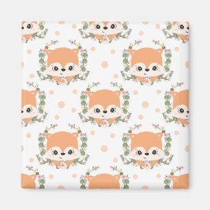 Hedgehog And Flower Tattoo Magnet