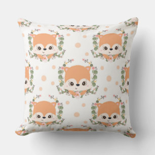 Hedgehog And Flower Tattoo Throw Pillow
