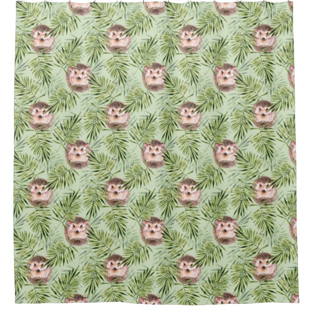 Hedgehog and green leaves (Front)