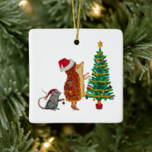 Hedgehog and Mouse Christmas Tree 