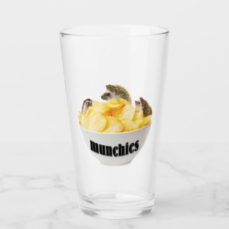 Hedgehog and Potato Chips Munchies Glass