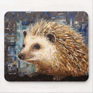 Hedgehog Animal Art Decor Paint Mosaic Mouse Pad
