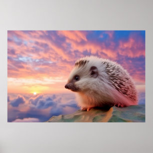 Hedgehog Animal Nature Majestic Wild Poster