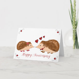 Hedgehog anniversary card