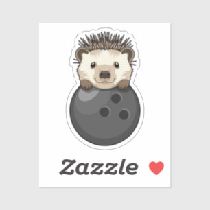 Hedgehog at Bowling with Bowling ball