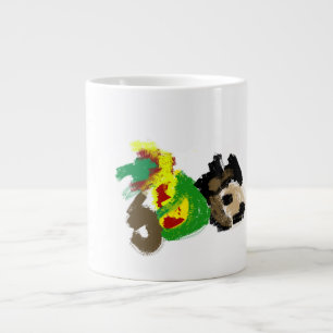 Hedgehog autumn play nice large coffee mug