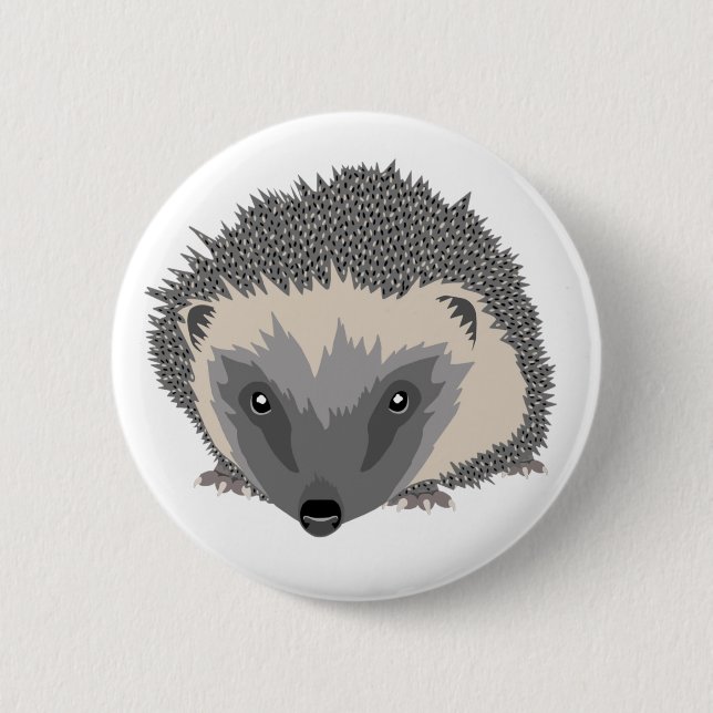 Hedgehog Badge 2 Inch Round Button (Front)
