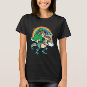 Hedgehog Beer Dino Rex Horn Rainbow T-Shirt