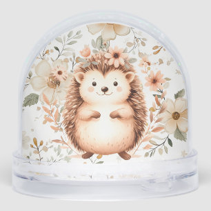 Hedgehog Blooms & Woodland Whispers Snowglobe