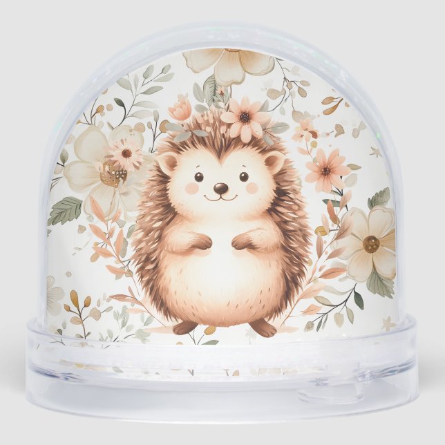 Hedgehog Blooms & Woodland Whispers Snowglobe (Back)