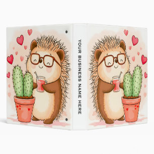 Hedgehog Cactus Cheers Watercolor Binder