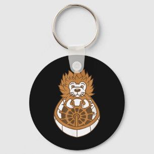 Hedgehog Captain Skipper Sails Cute Cartoon Sailor Keychain