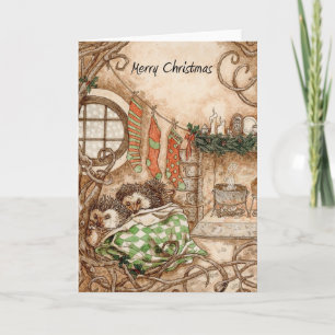 Hedgehog Christmas Card - Part 2