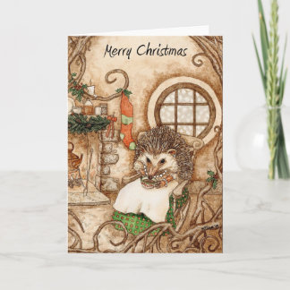 Hedgehog Christmas - Part 1 Holiday Card