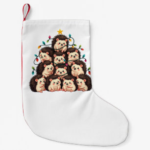 Hedgehog Christmas Tree Merry Christmas Xmas Small Christmas Stocking