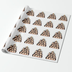 Hedgehog Christmas Tree Merry Christmas Xmas Wrapping Paper