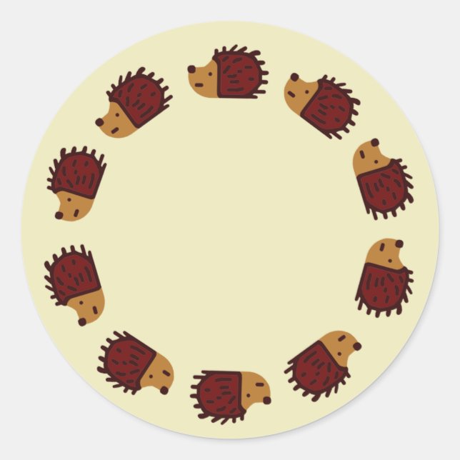 Hedgehog Crossing Stickers (Front)