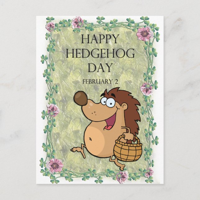 Hedgehog Day February 2 Postcard (Front)