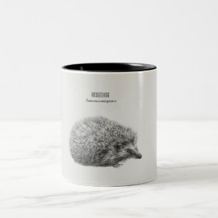 'Hedgehog Drawing' Two-Tone Coffee Mug