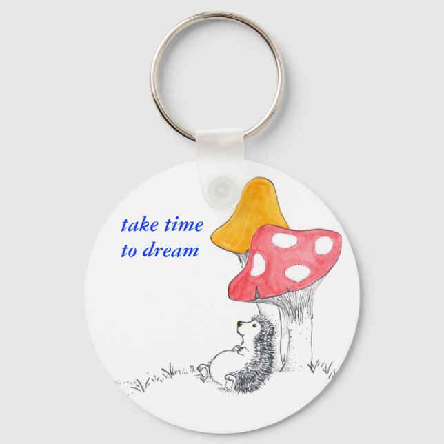 Hedgehog dreamer keychain (Front)