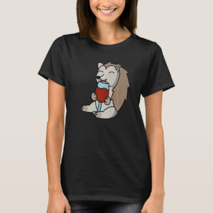Hedgehog Drinking Wine Pet T-Shirt