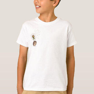 Hedgehog Floating on Dandelion Kids T-Shirt