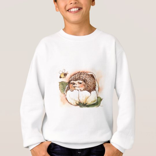 Hedgehog Flower Baby Watercolor Sweatshirt