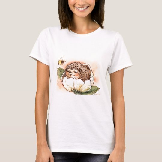 Hedgehog Flower Baby Watercolor T-Shirt