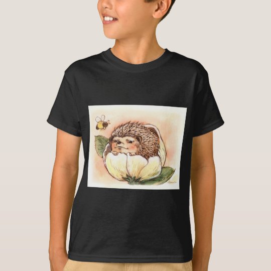 Hedgehog Flower Baby Watercolor T-Shirt