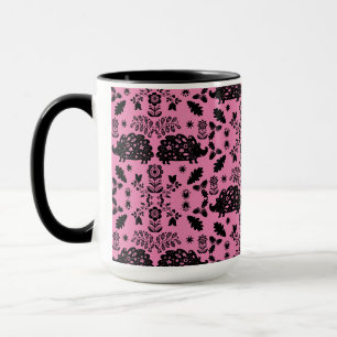 Hedgehog Folk Art Mug