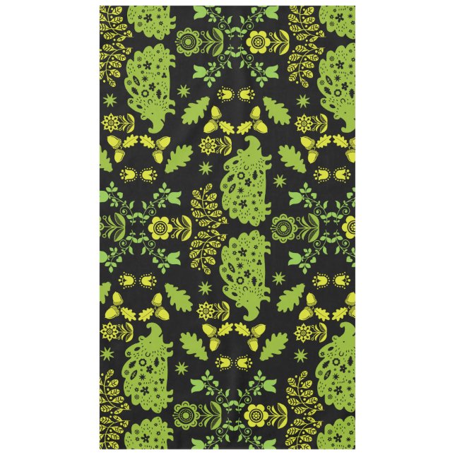 Hedgehog Folk Art Tablecloth (Front)