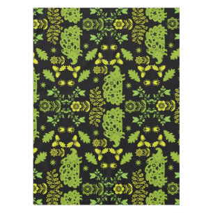 Hedgehog Folk Art Tablecloth