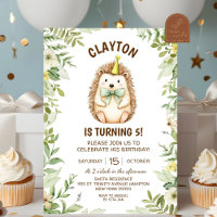 Hedgehog forest birthday