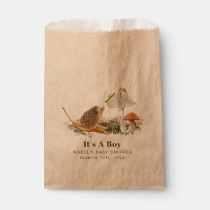 Hedgehog Grasshopper Mushroom Woodland Baby Shower Favour Bag