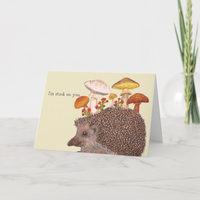 Hedgehog greeting card (Front)