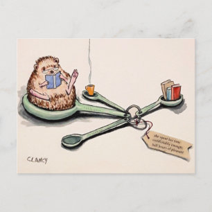 Hedgehog Half Hours Of Pleasant Postcard