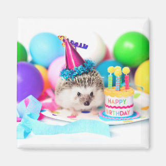 Hedgehog Happy Birthday! Magnet