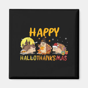 Hedgehog Happy Fall Autumn Christmas Halloween Tha Magnet